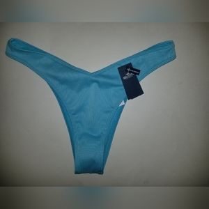 NWT Hollister High Leg Cheekiest Swim Bikini Bottoms Turquoise Light Blue Large